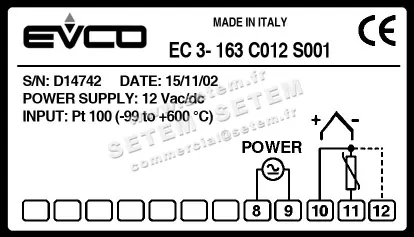 1600000009-AFFICHEUR EC3.163C012S001 EVCO 3