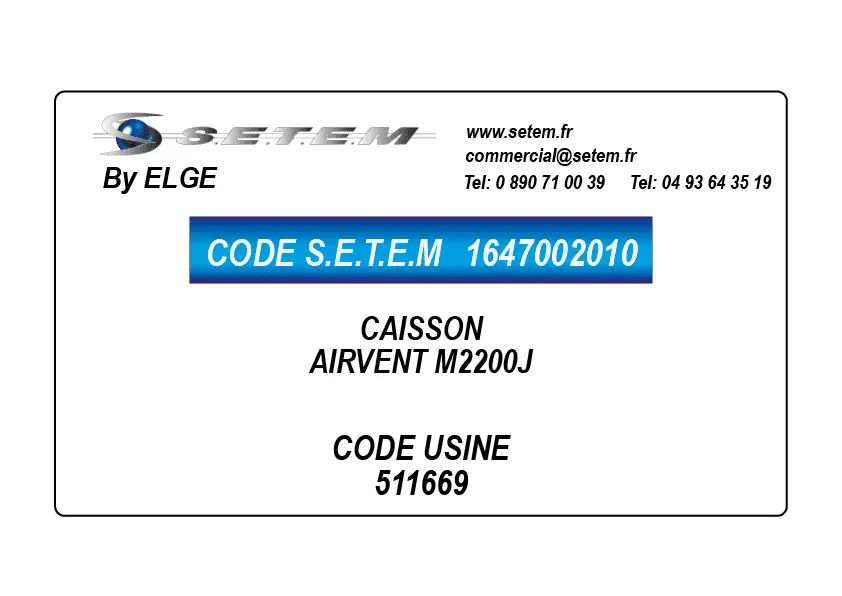 1647002010-CAISSON ELGE AIRVENT M2200J *511669*