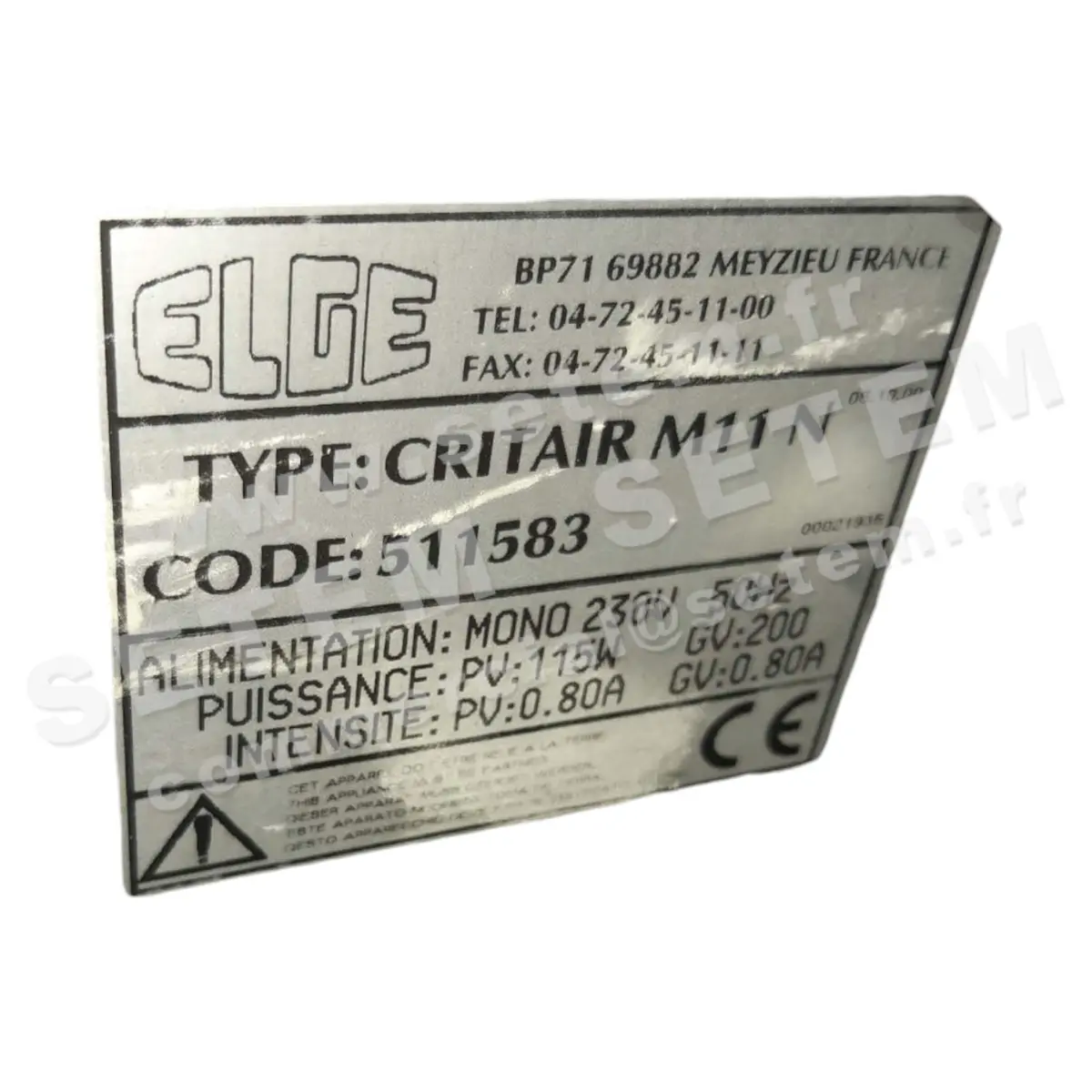 1647009866-CAISSON CRITAIR ELGE M11N *511583*