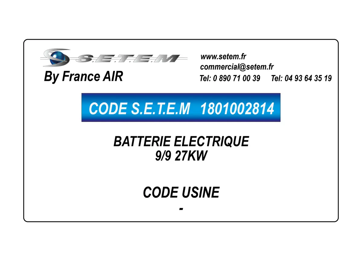 1801002814-BATTERIE FRANCEAIR ELECTRIQUE 9/9 27KW