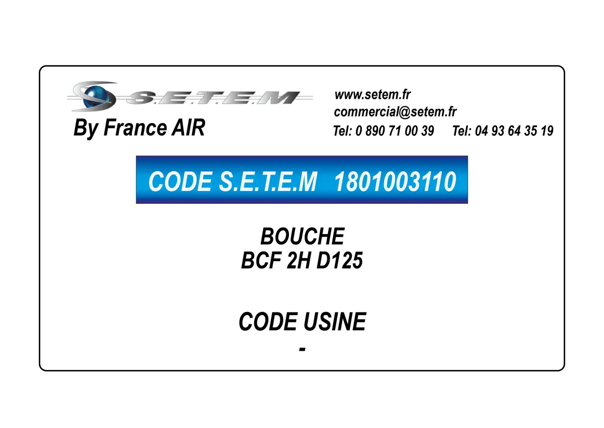 1801003110-BOUCHE BCF 2H D125 FRANCEAIR