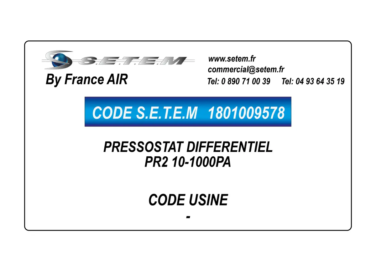 1801009578-PRESSOSTAT DIFFERENTIEL PR2 10-1000PA FRANCEAIR