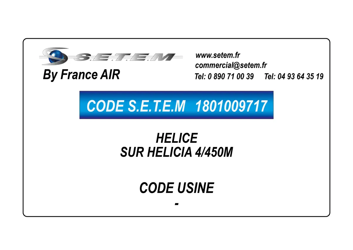 1801009717-HELICE SUR HELICIA 4/450M FRANCEAIR
