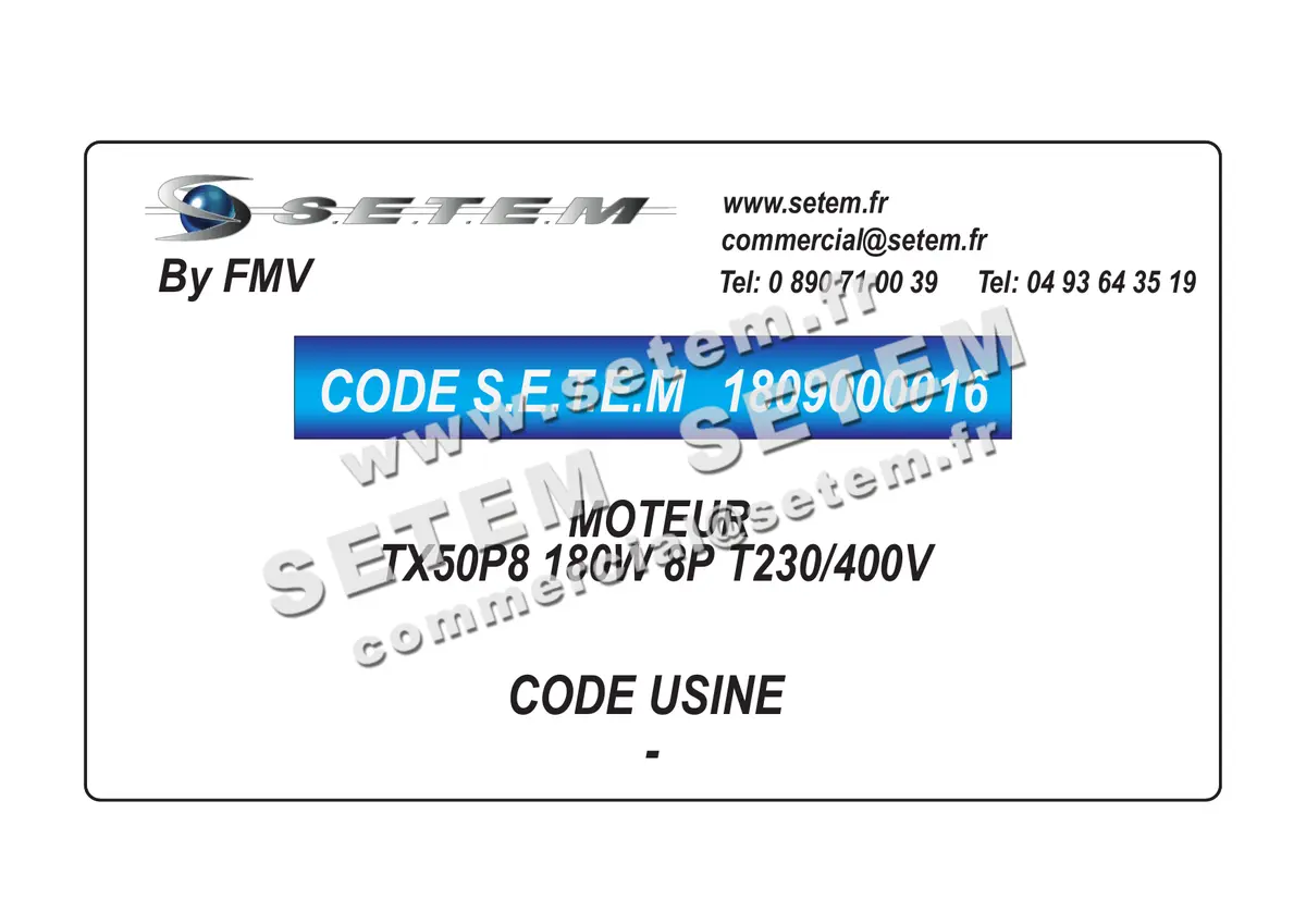 1809000016-MOTEUR FMV TX50P8 180W 8P T230/400V