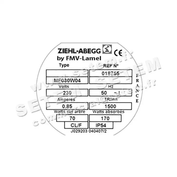 1809000083-MOTEUR FMV MF030W04 70/170W 4P M230V *18755* 3