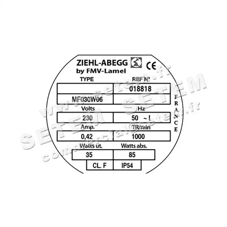 1809000086-MOTEUR FMV MFC30W6 35/85W 6P M230V *18818* 3