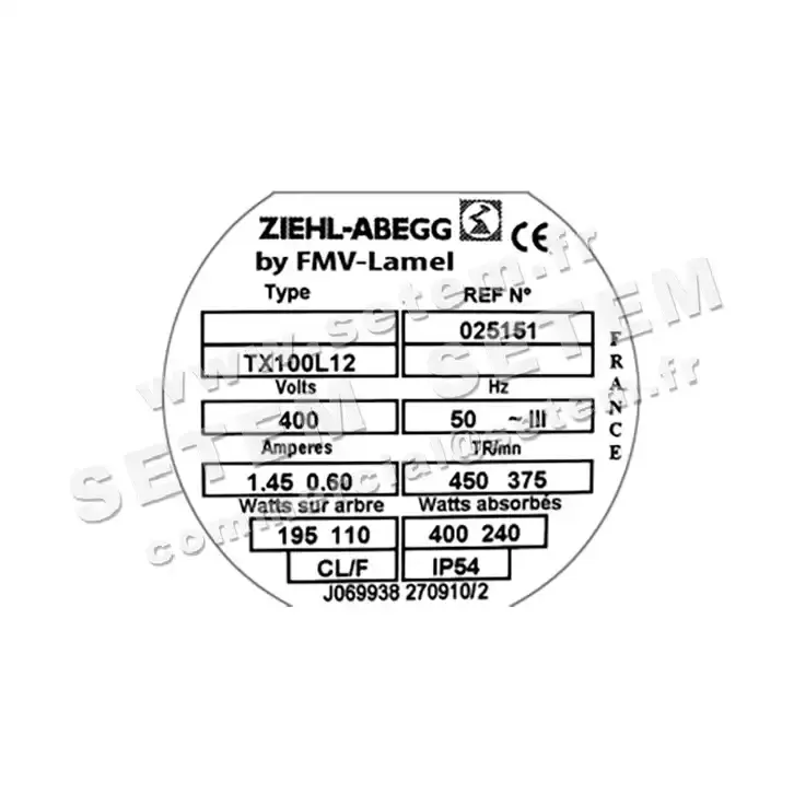 1809000155-MOTEUR FMV TX100L12 *25151* 2