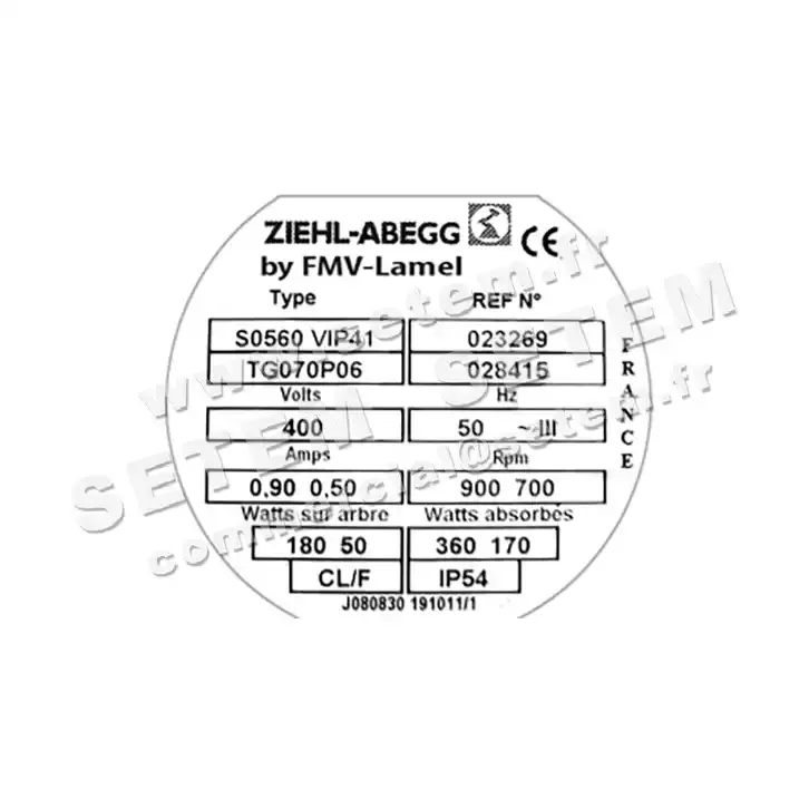 1809000167-VENTILATEUR FMV S0560VIP41.TG070P06 *23269* 3