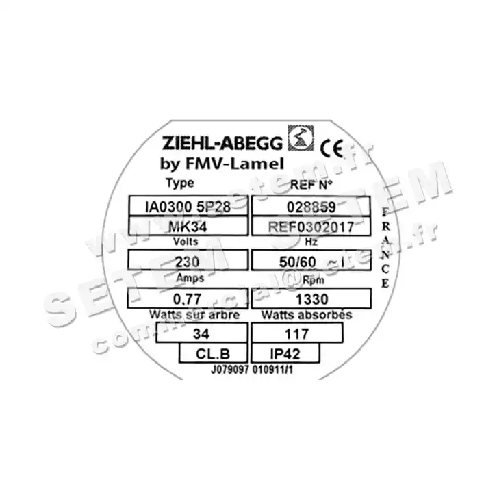 1809000169-VENTILATEUR FMV IA300.5P28.MK34 *28859* 3