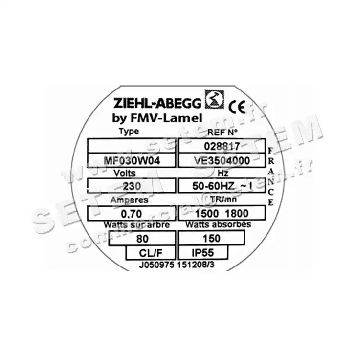 1809000208-MOTEUR FMV MF030W04 *5001028817* 3