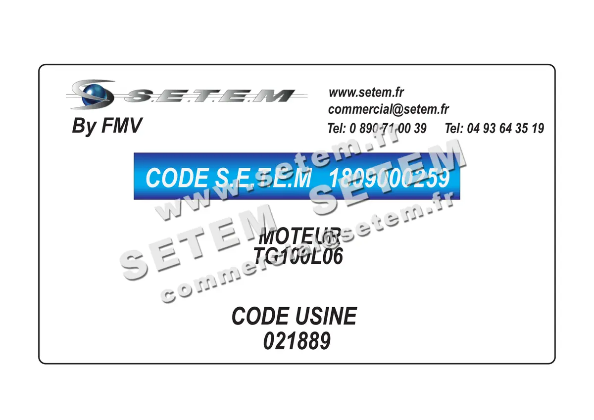 1809000259-MOTEUR FMV TG100L06 *21889*