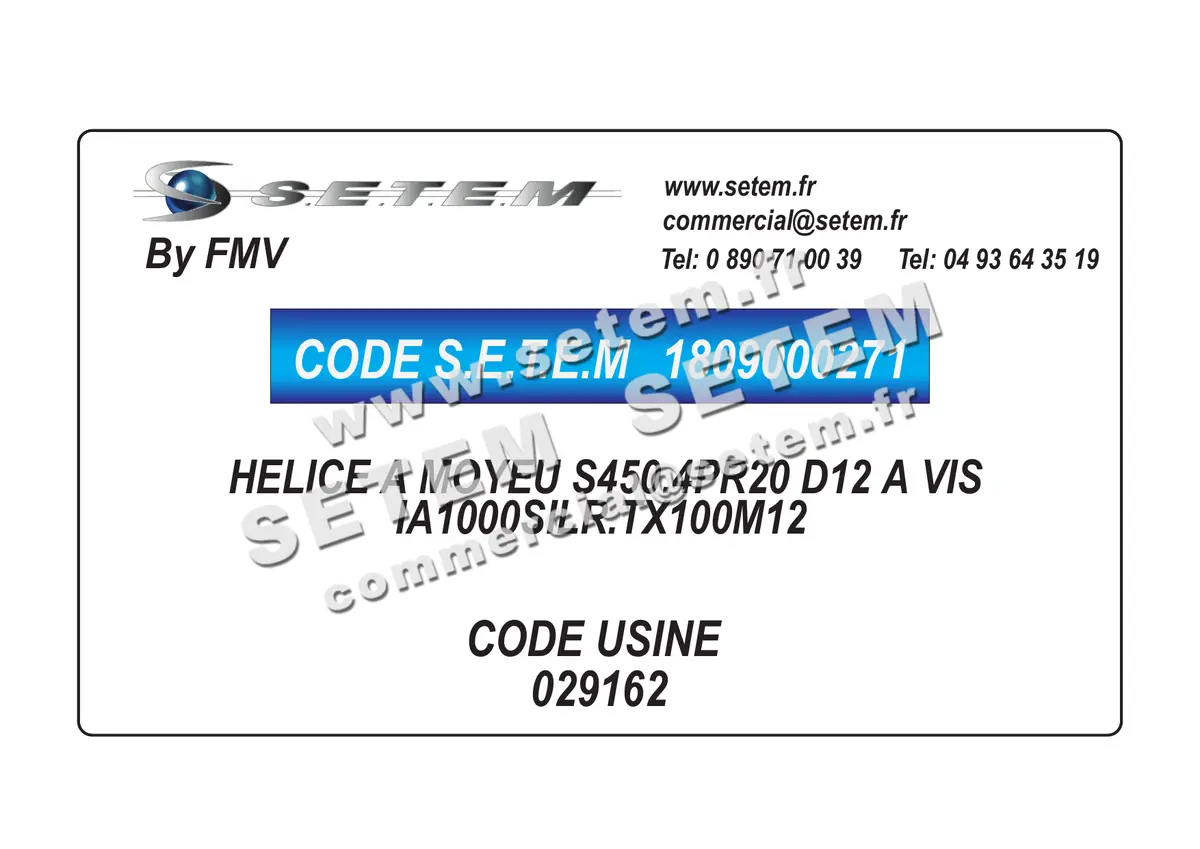 1809000271-HELICE A MOYEU S450.4PR20 D12 A VIS FMV