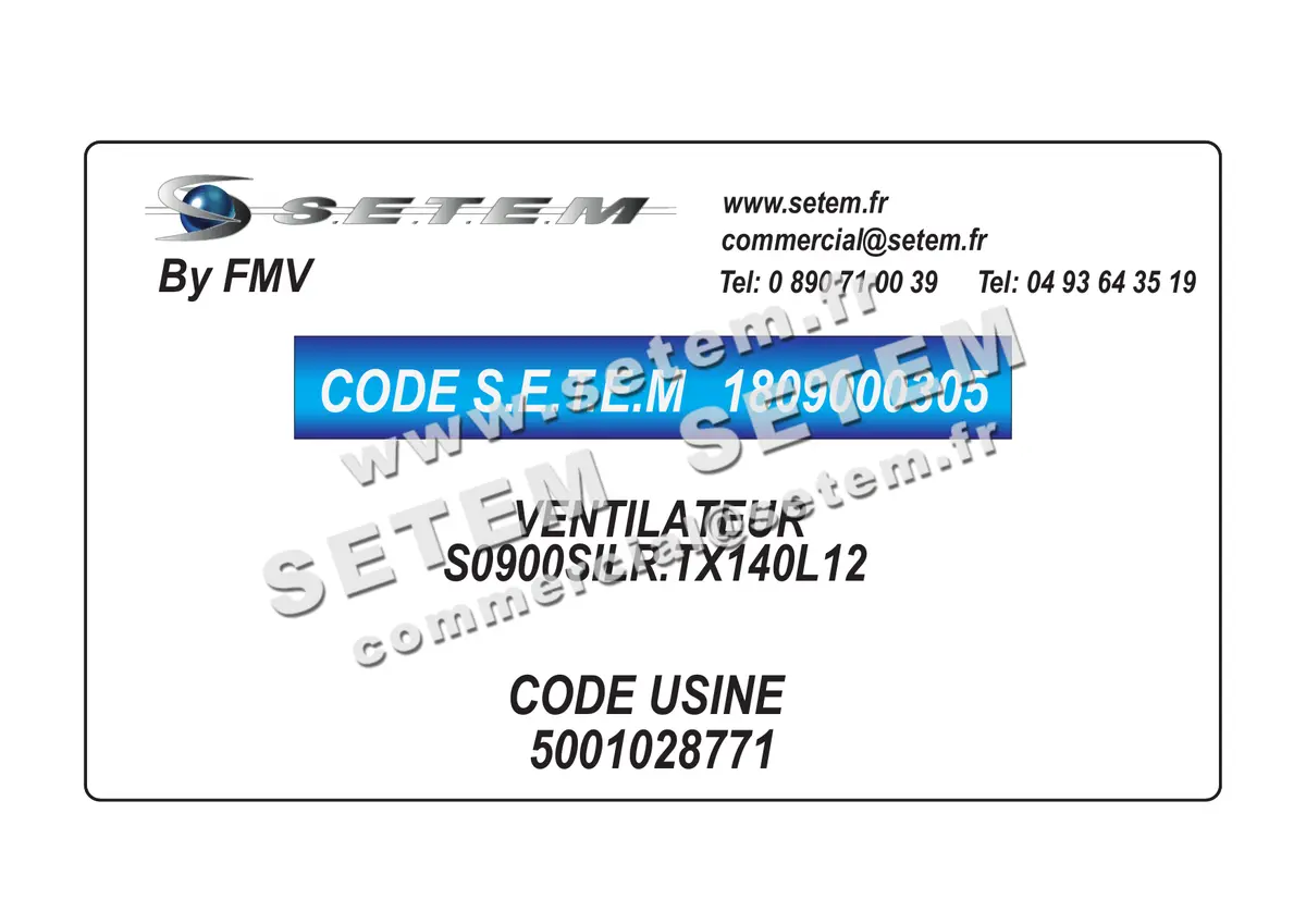 1809000305-VENTILATEUR FMV S0900SILR.TX140L12 *5001028771*