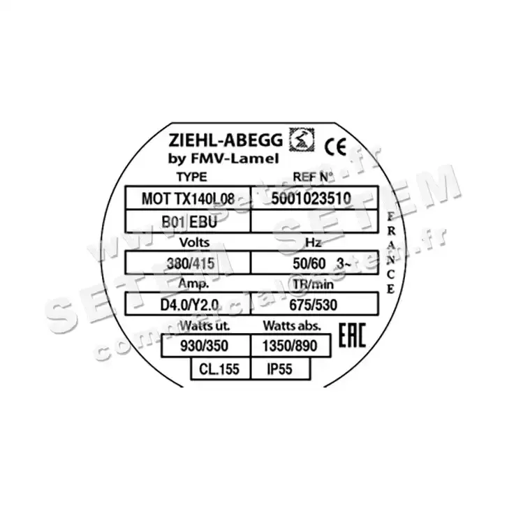 1809000309-MOTEUR FMV TX140L08 *5001023510* 2