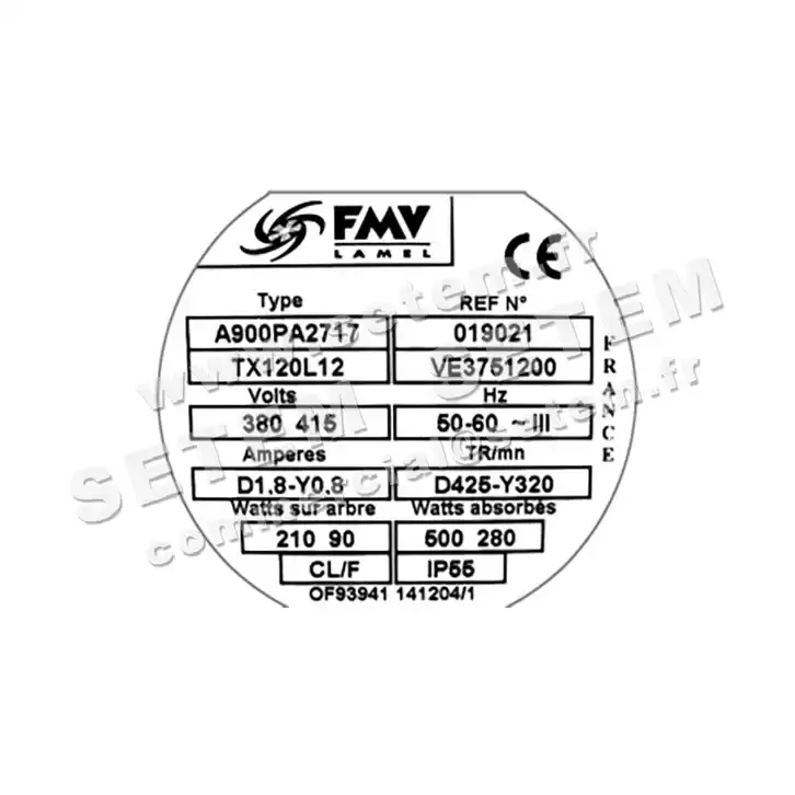 1809000316-MOTEUR FMV TX120L12 *19021* 2