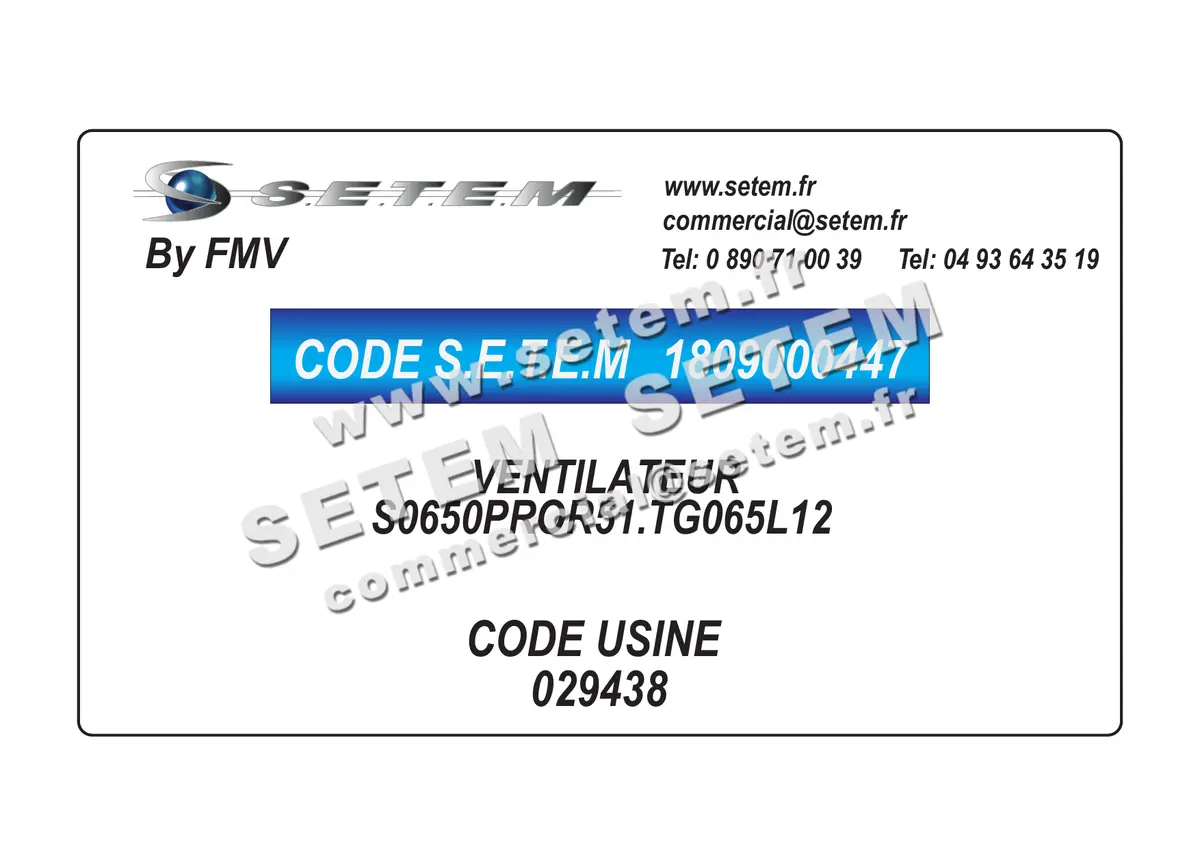 1809000447-VENTILATEUR FMV S0650PROR51.TG065L12 *29438*