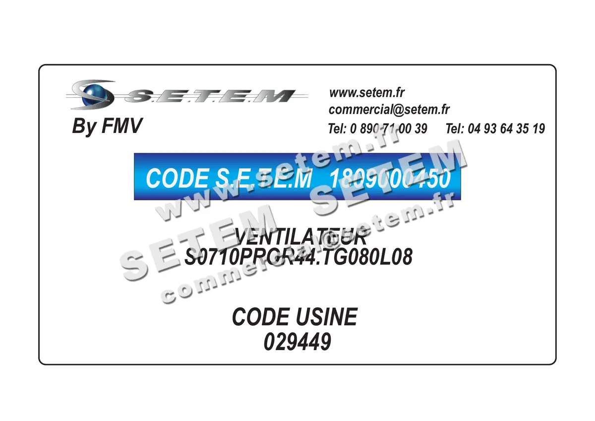 1809000450-VENTILATEUR FMV S0710PROR44.TG080L08 *29449*