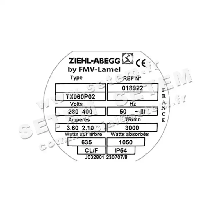 1809000561-MOTEUR FMV TX060P02 635/1050W 2P T230/400V *18922* 3