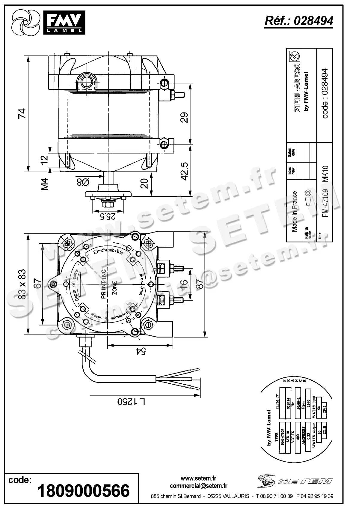 1809000566-MOTEUR FMV MK10 *28494* 2