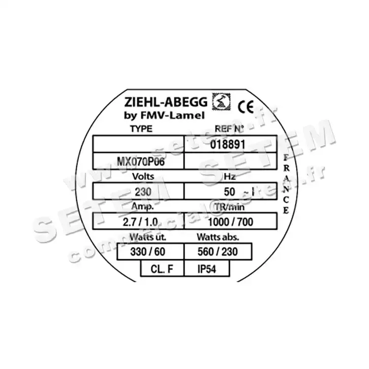 1809001020-MOTEUR FMV MX070P06 *18891* 3
