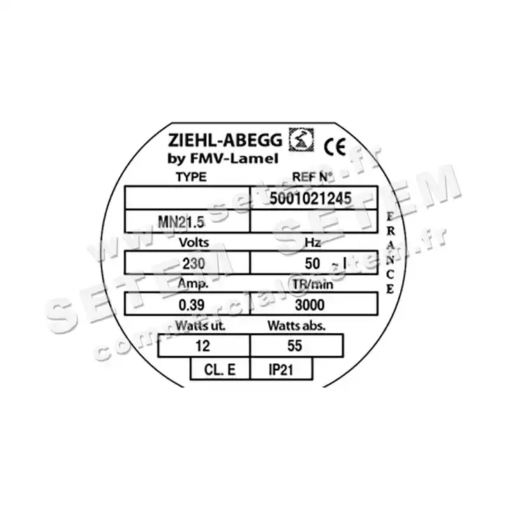 1809001245-MOTEUR FMV MN21.5 12/55W 2P *5001021245* 3
