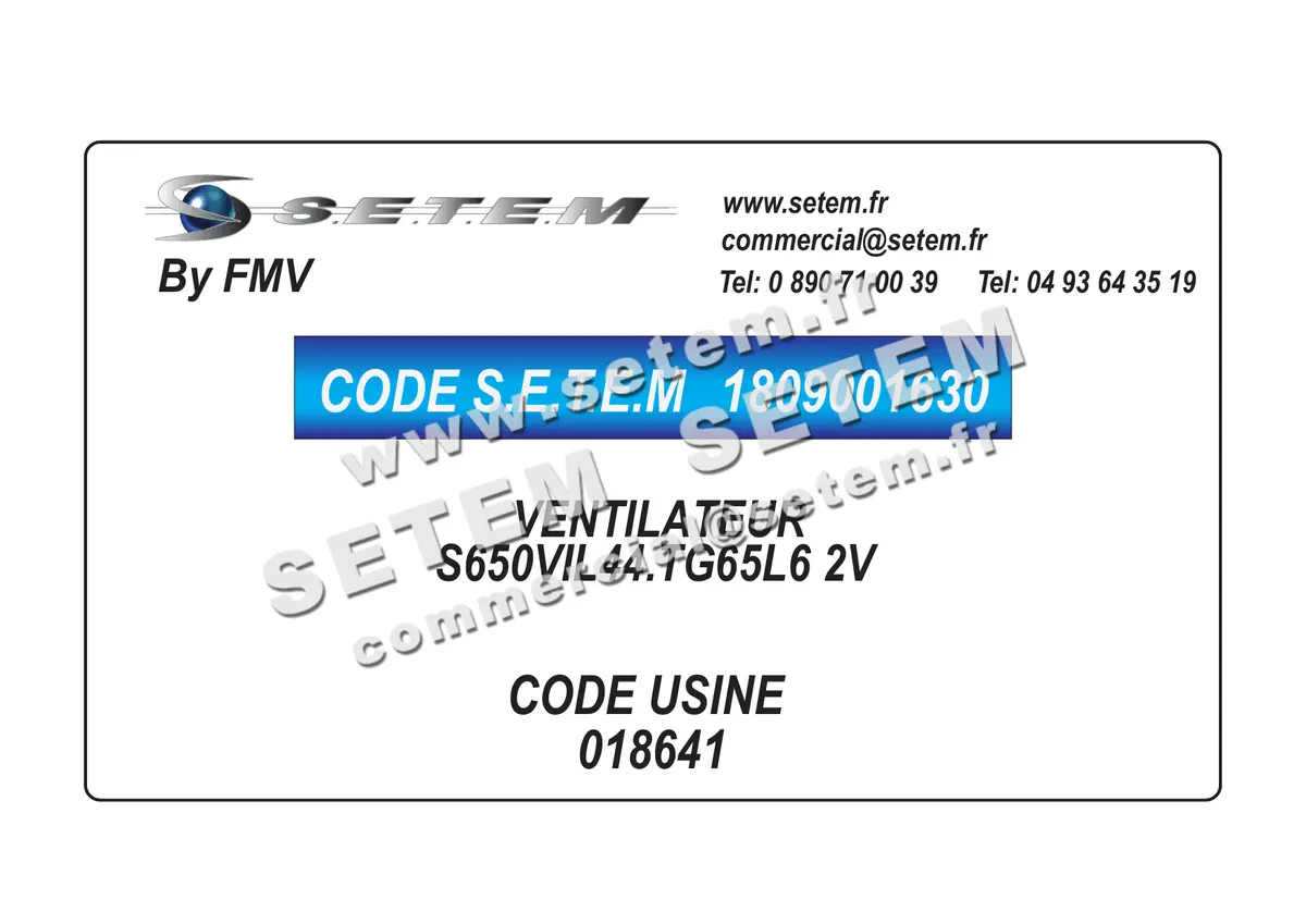 1809001630-VENTILATEUR FMV S650VIL44.TG65L6 2V *18641*