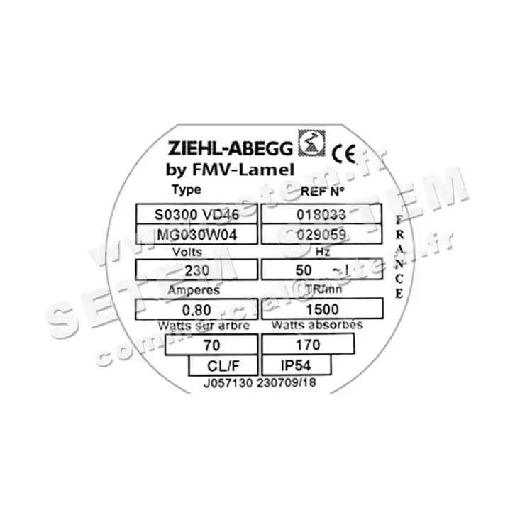 1809002045-VENTILATEUR FMV S0300VD46.MG030W04 *18033* 3