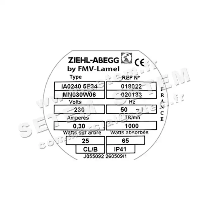 1809002195-VENTILATEUR FMV IA240.5P34.MNC030W06 *18022* 3