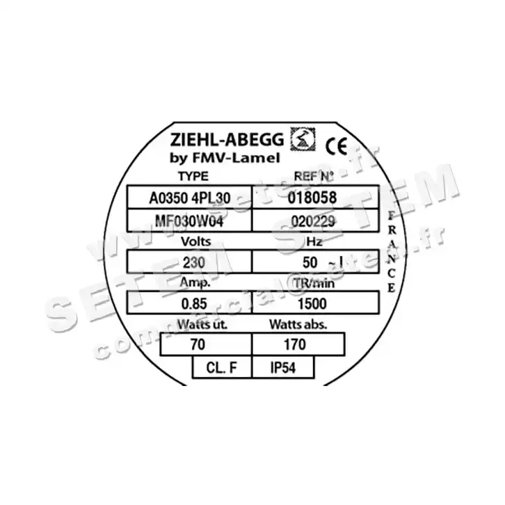 1809002217-VENTILATEUR FMV A0350.4PL30.MF030W04 *18058* 3