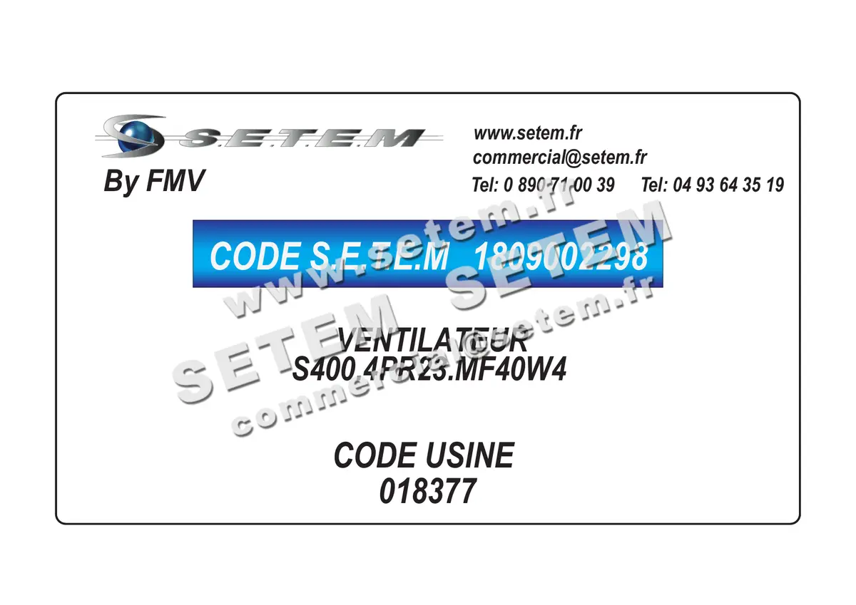 1809002298-VENTILATEUR FMV S400.4PR23.MF40W4 *18377*