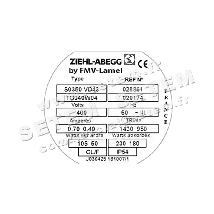 1809002339-VENTILATEUR FMV S0350VD43.TG040W04 *28861* 3