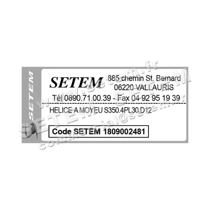 1809002481-HELICE A MOYEU S350.4PL30 A12MM FMV 5
