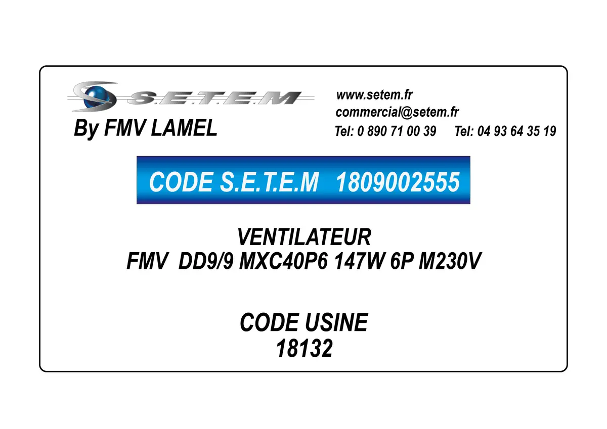 1809002555-VENTILATEUR FMV DD9/9 MXC40P6 147W 6P M230V *18132*