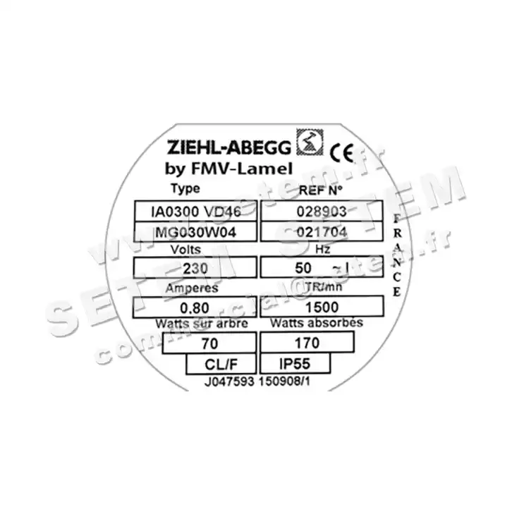 1809002677-VENTILATEUR FMV IA0300VD46.MG030W04 *28903* 3