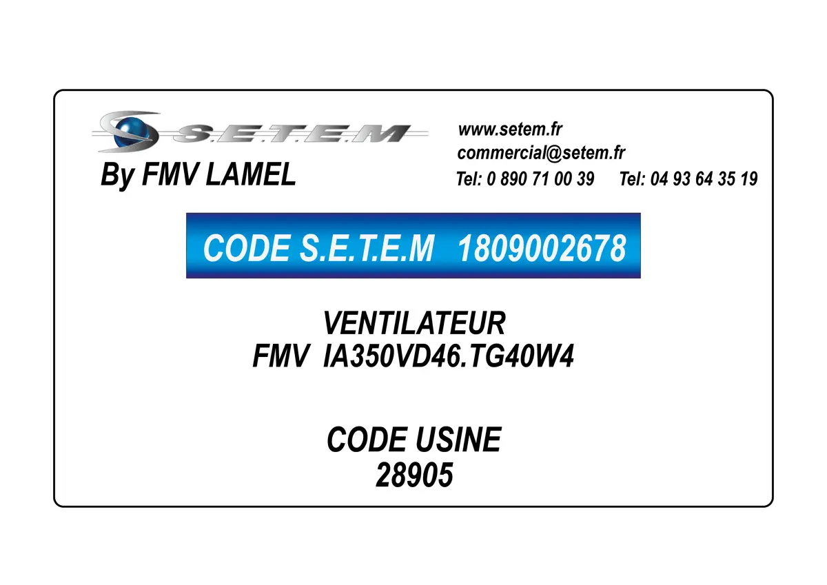 1809002678-VENTILATEUR FMV IA350VD46.TG40W4 *28905*