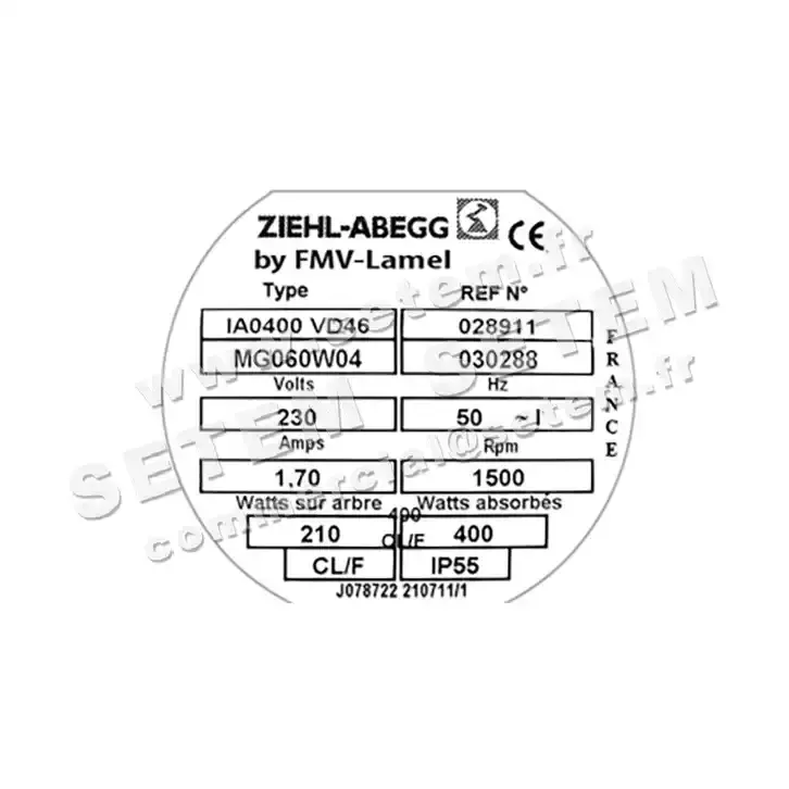 1809002681-VENTILATEUR FMV IA400VD46.MG060W04 *28911* 3