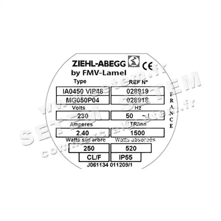 1809002685-VENTILATEUR FMV IA0450VIP48.MG050P04 *28919* 2