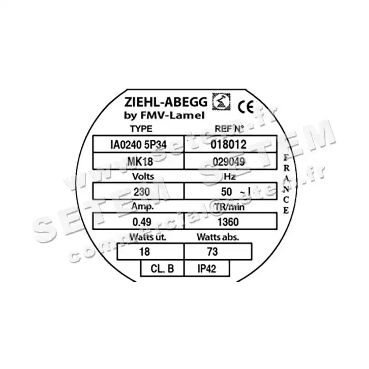 1809003007-VENTILATEUR FMV IA240.5P34.MK18 *18012* 3