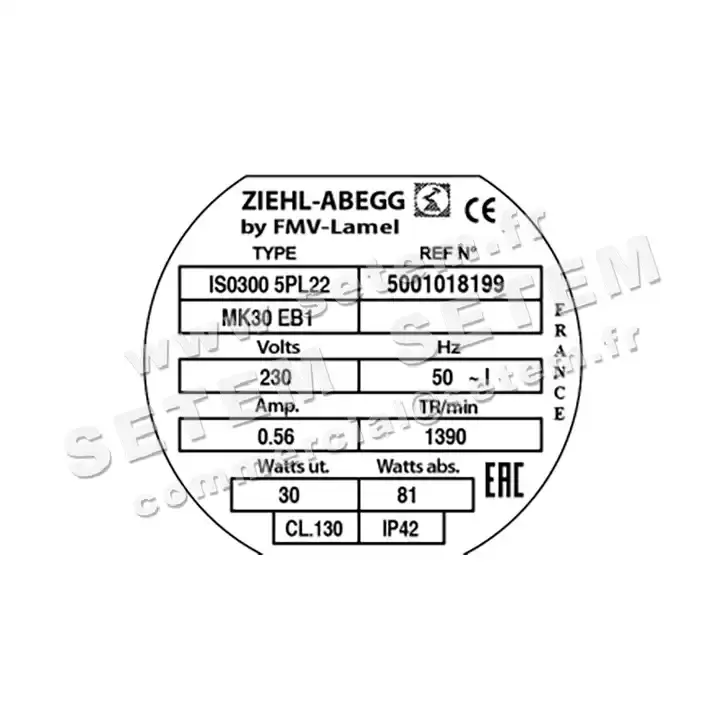 1809003350-VENTILATEUR FMV IS0300.5P22.MK30.EB18 *5001018199* 3