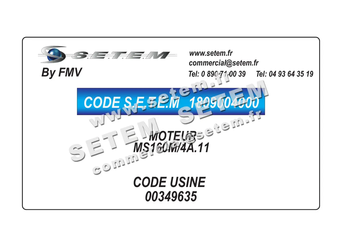 1809004000-MOTEUR FMV MS160M/4A.11 *349635*