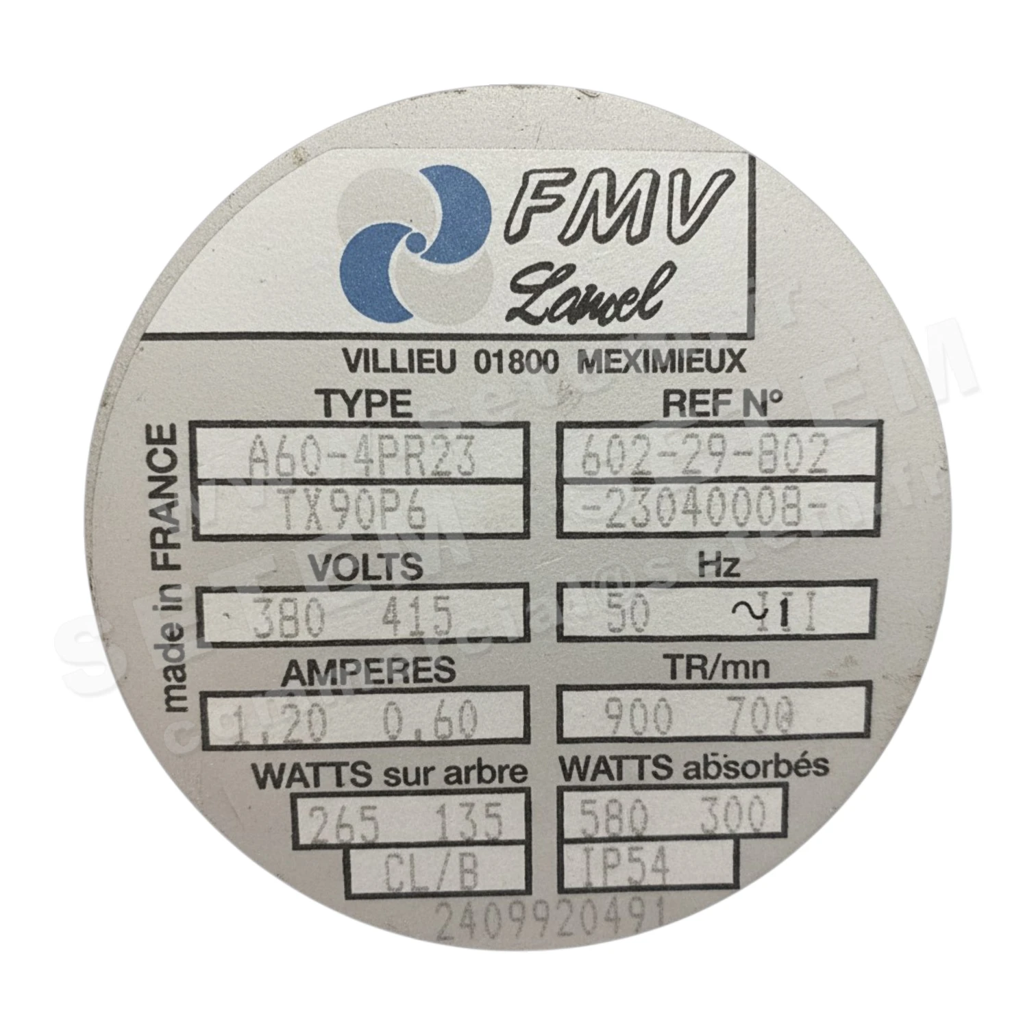 VENTILATEUR A60-4PR23.TX90P6