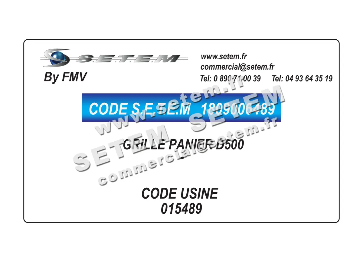 1809006489-GRILLE FMV PANIER D500 *15489*