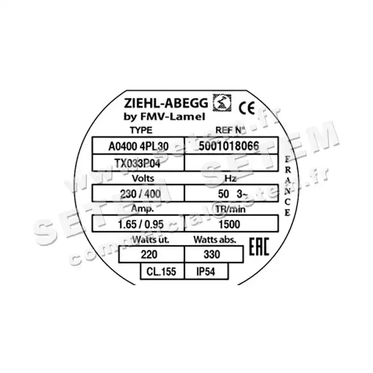 1809008343-VENTILATEUR FMV A400.4PL30.TX033P04 *5001018066E* 3