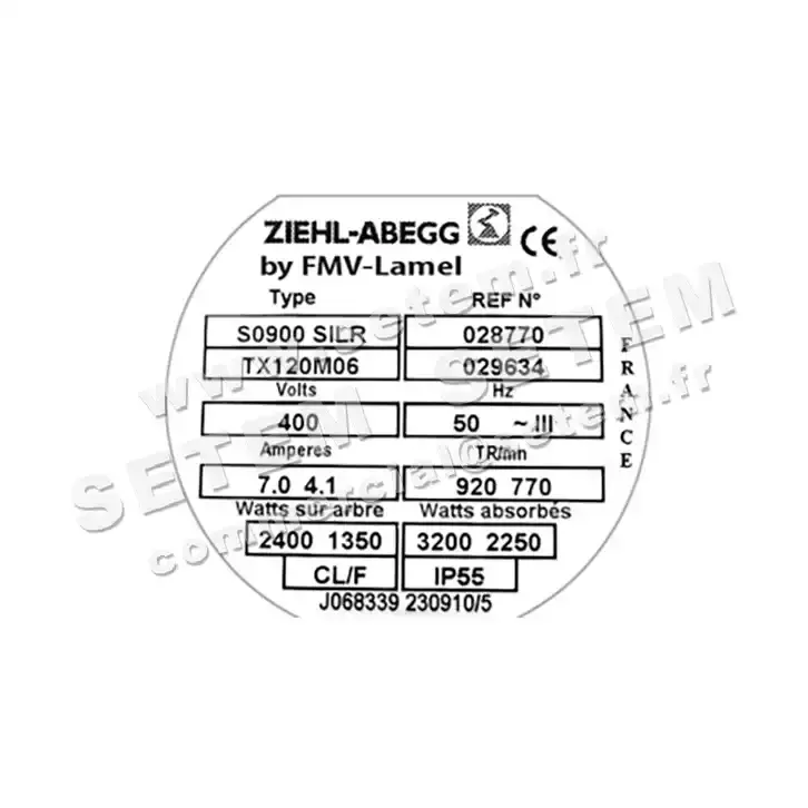 1809008545-VENTILATEUR FMV S0900SILRTX120M06 *28770* 2