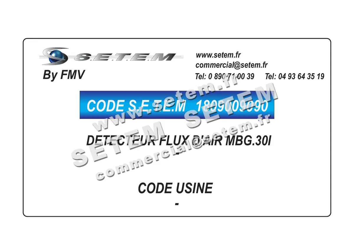 1809009090-DETECTEUR FMV FLUX D'AIR MBG.30I