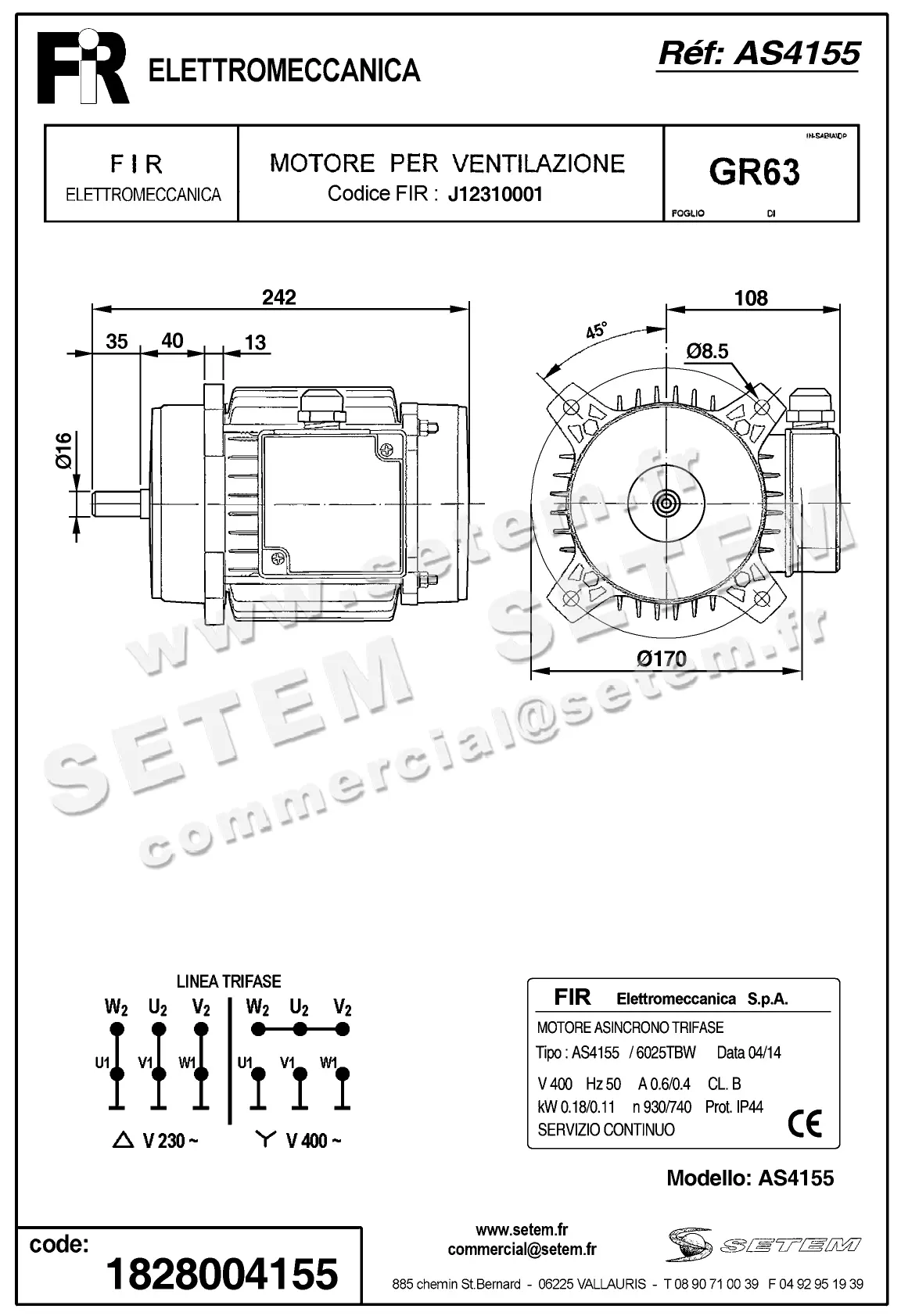 1828004155-MOTEUR FIR AS4155/6025TBW 2