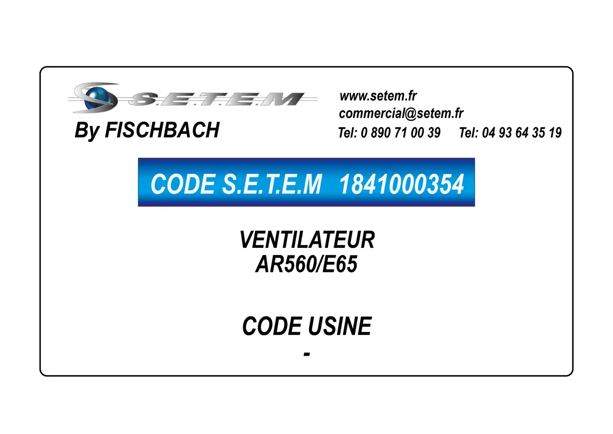 1841000354-VENTILATEUR FISCHBACH AR560/E65