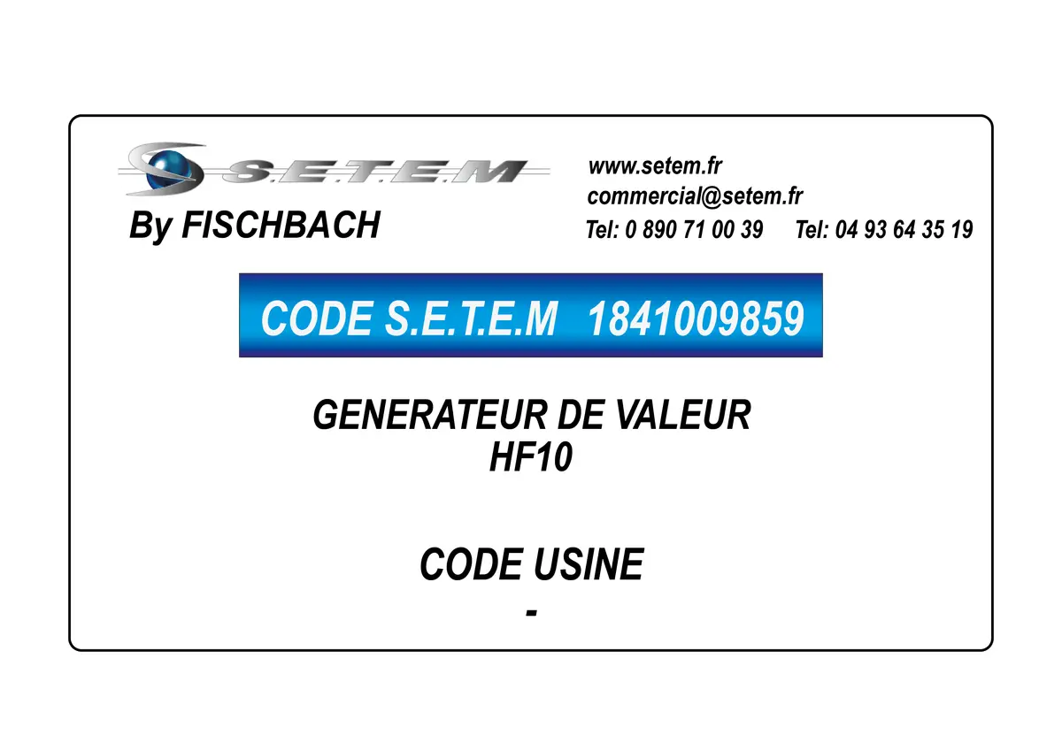 1841009859-GENERATEUR DE VALEUR HF10 FISCHBACH