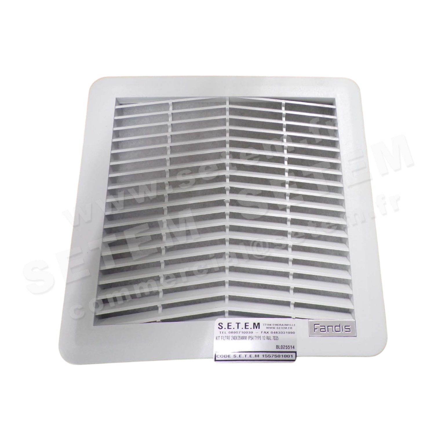 1843501001-KIT FILTRE FANDIS 240X204MM IP54 TYPE 12 RAL7035