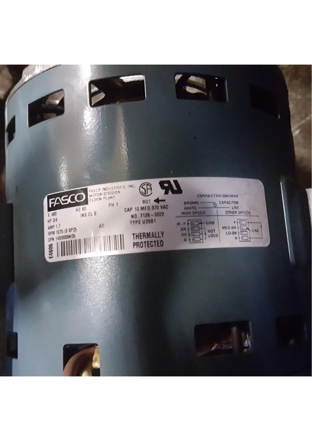 1849005022-MOTEUR FASCO 7126.5022 "14B0006N05"